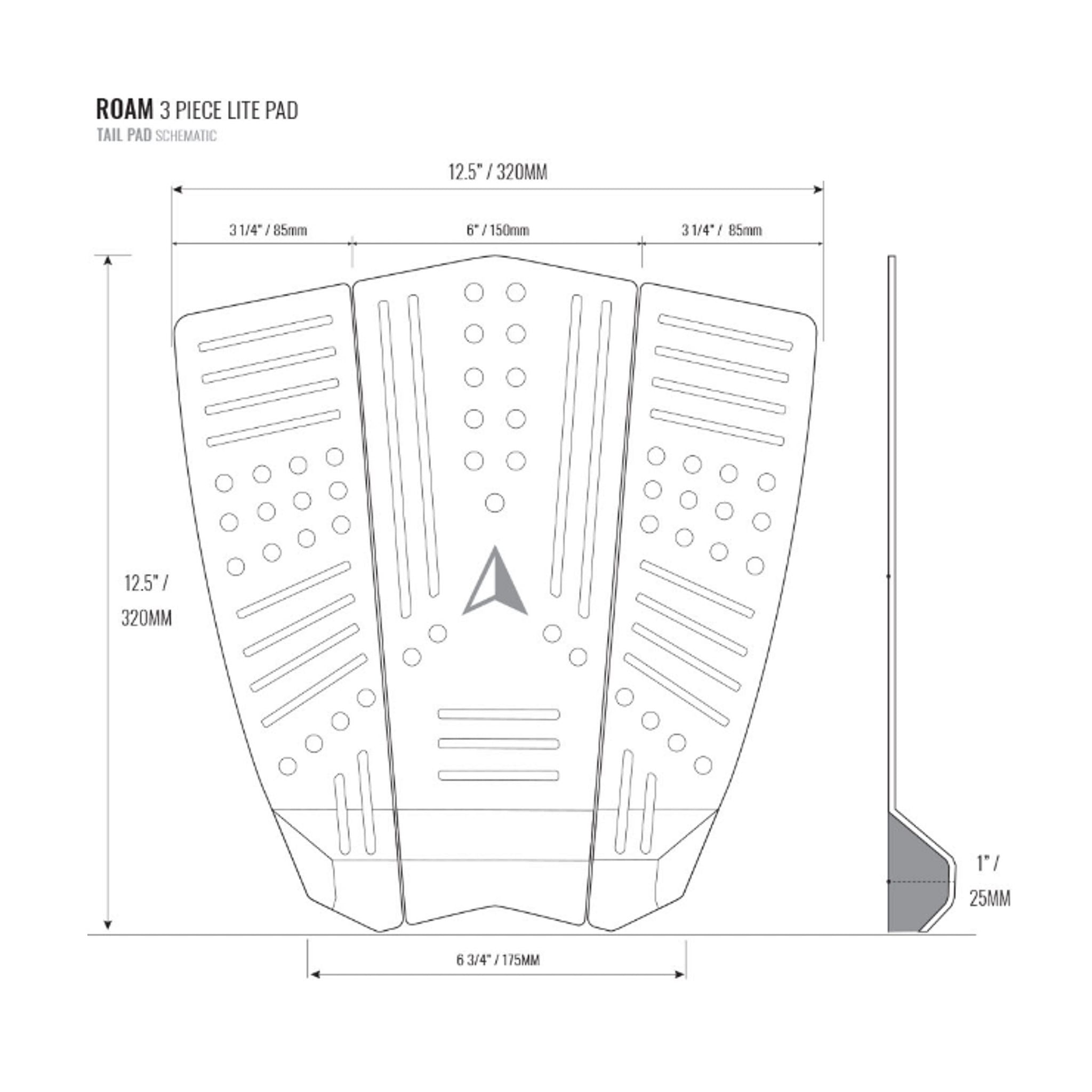ROAM Footpad Deck Lite Traction Pad 3 tlg Sand