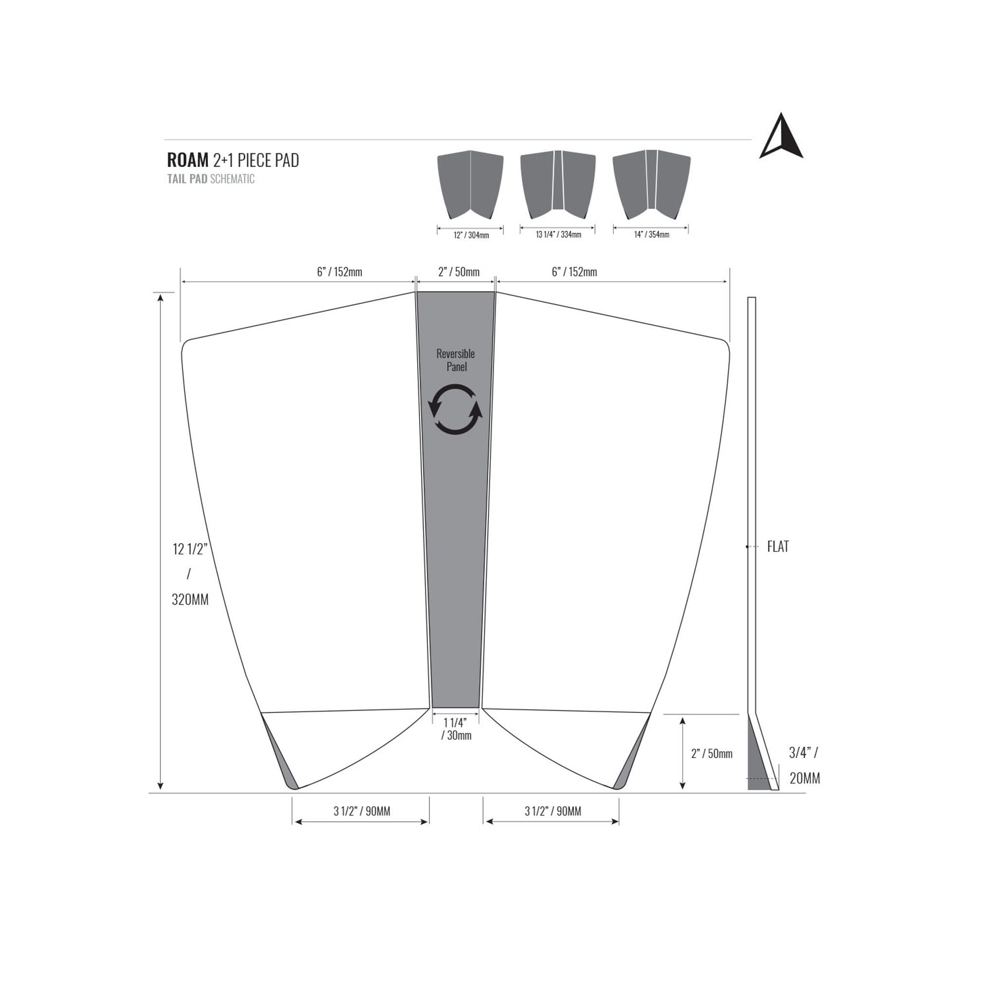 ROAM Footpad Deck Grip Traction Pad 2+1 Sand