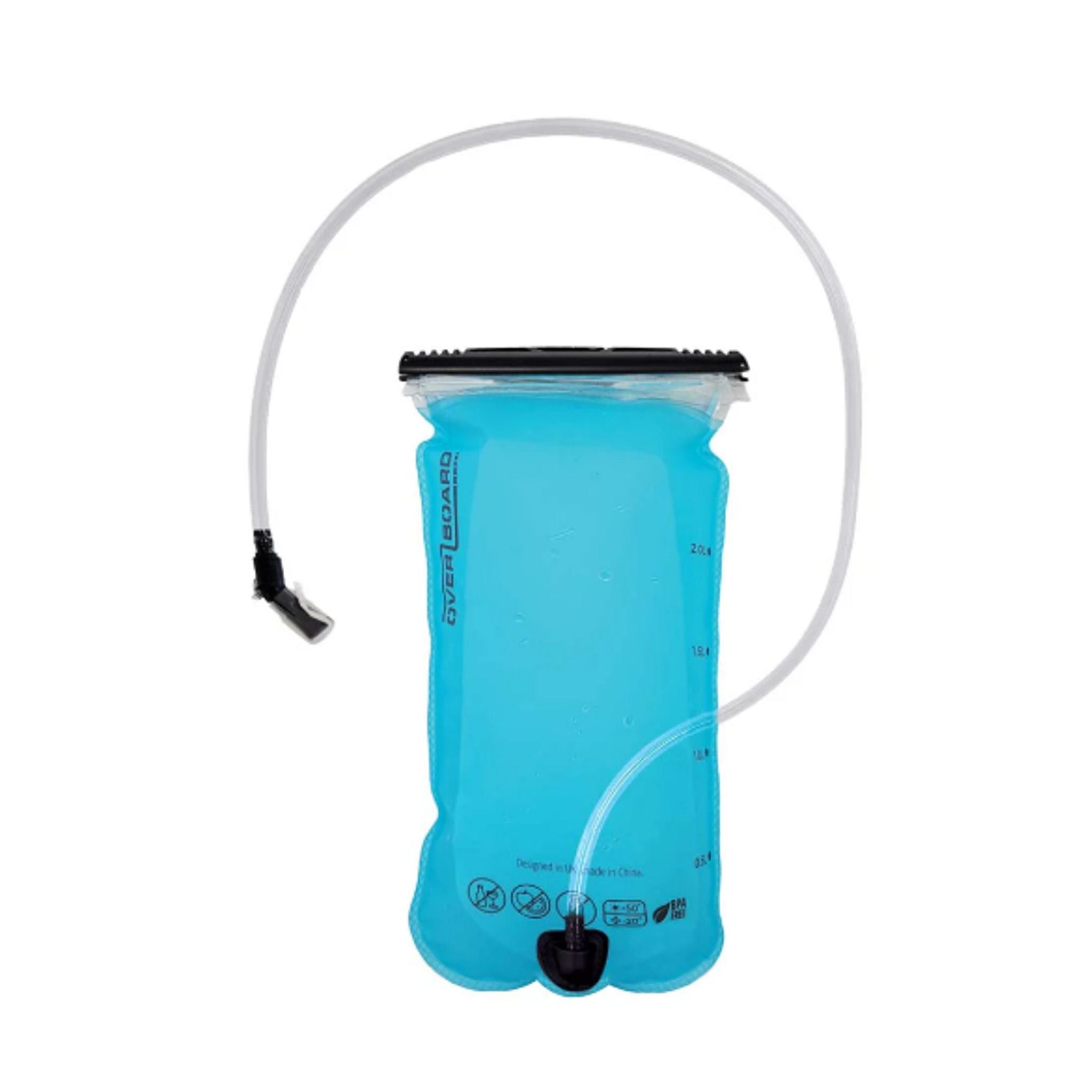 OverBoard drinking bag with tube 2 liter Blau