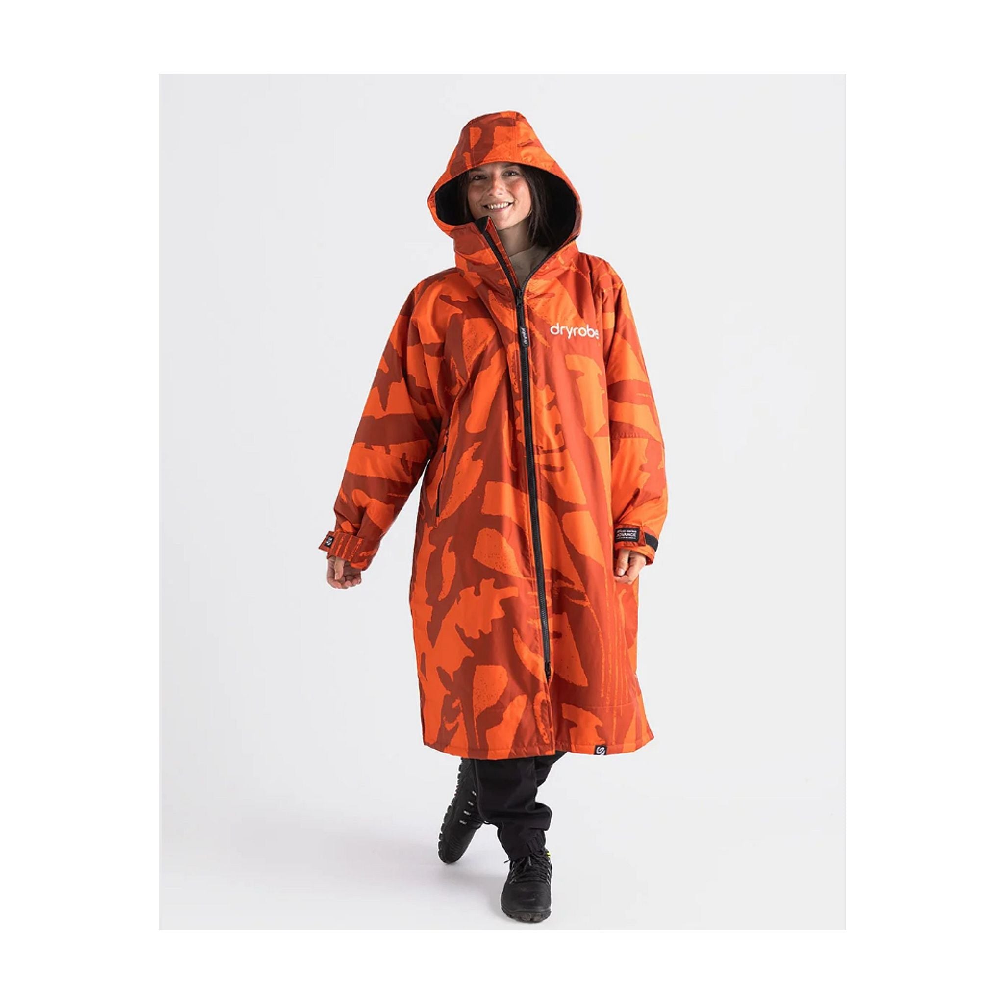 DRYROBE Advance Long-Sleeve Mosaic Palm XL Orange Adult