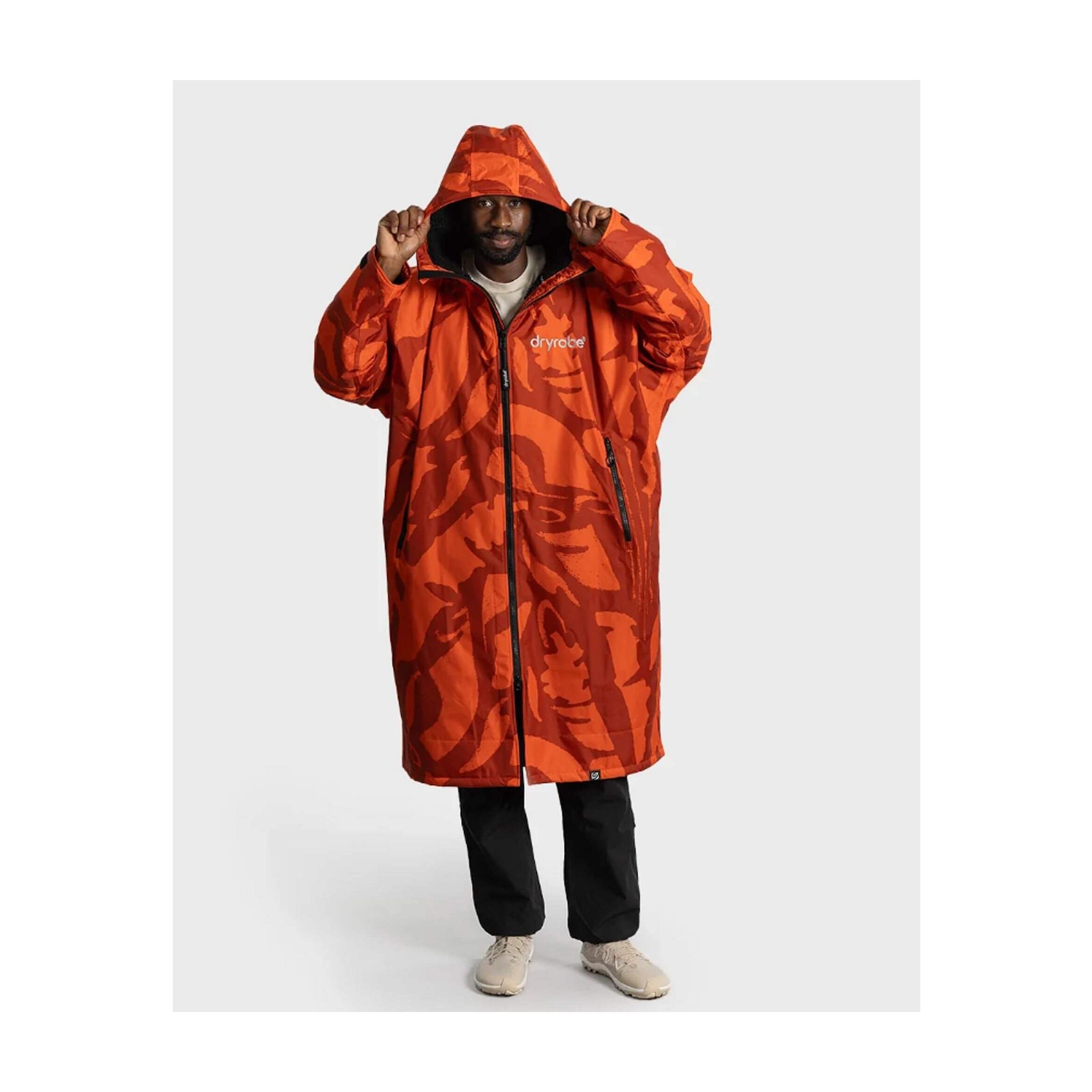 DRYROBE Advance Long-Sleeve Mosaic Palm XL Orange Adult