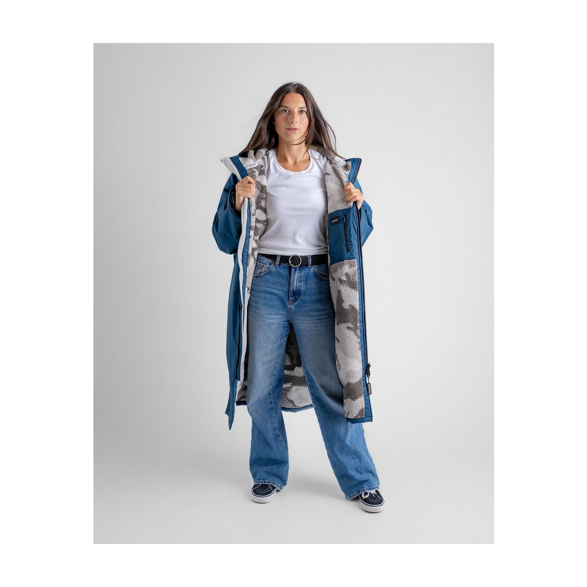 DRYROBE Advance Long Sleeve Blue Sand Camo XL Blau Adult