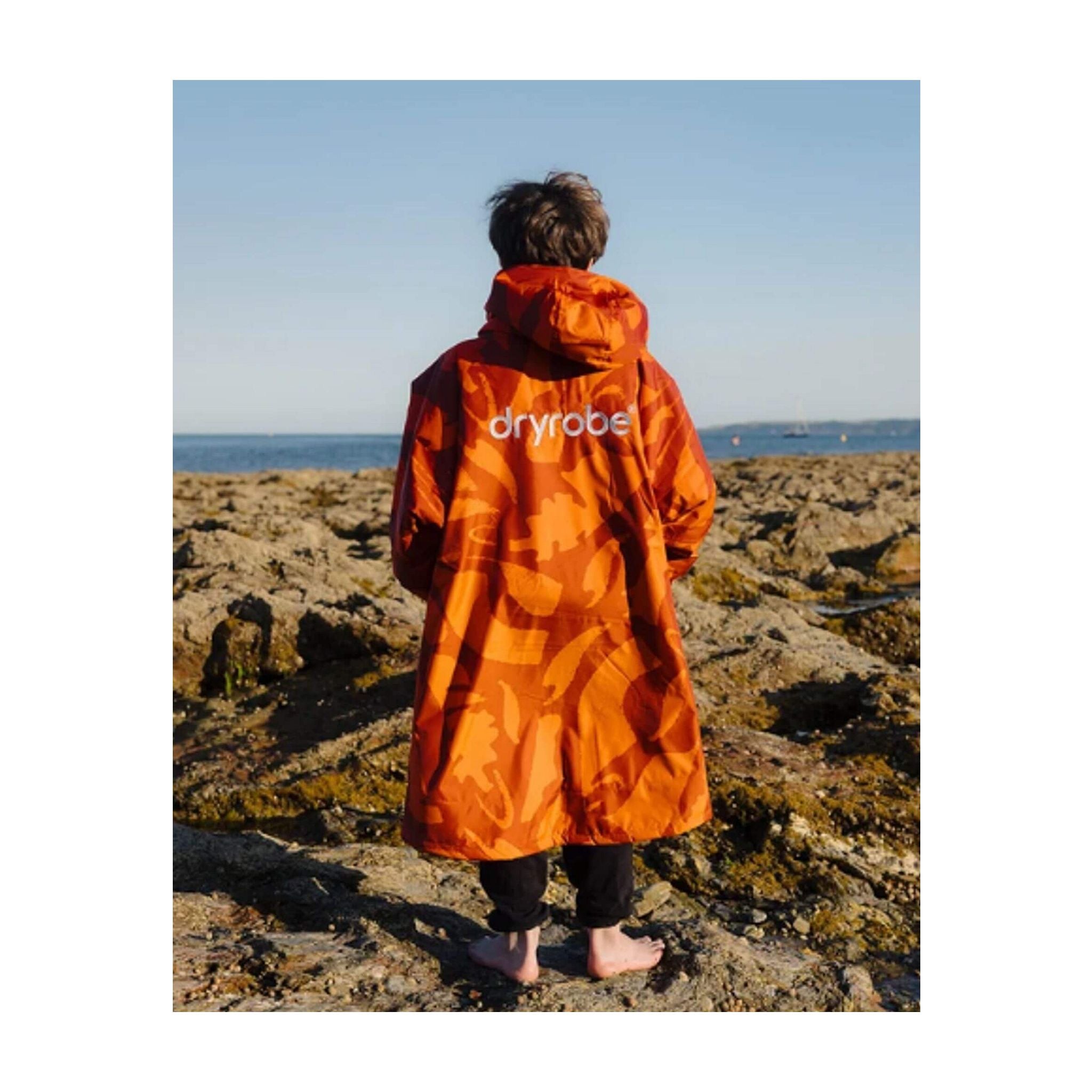 DRYROBE Advance Long Sleeve KIDS Mosaic Palm10-13 Orange