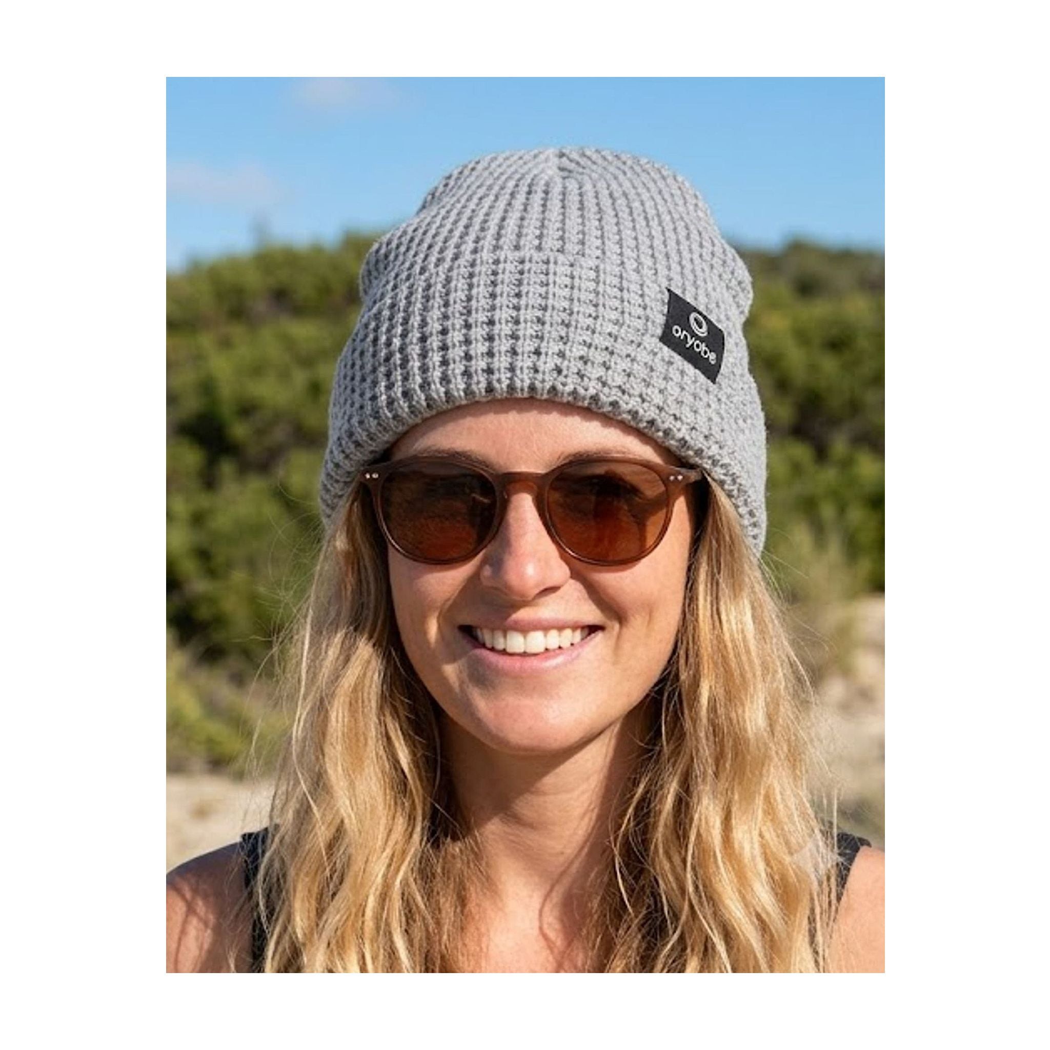 DRYROBE Waffle Beanie Knit Hat, Pink, One Size