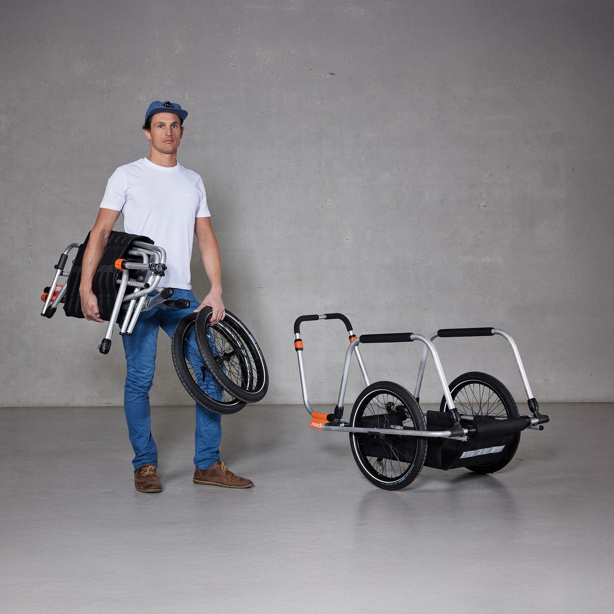 Reacha Bicycle trailer wingfoil wingfoiling bike transportation beach trailer bicycle trailer