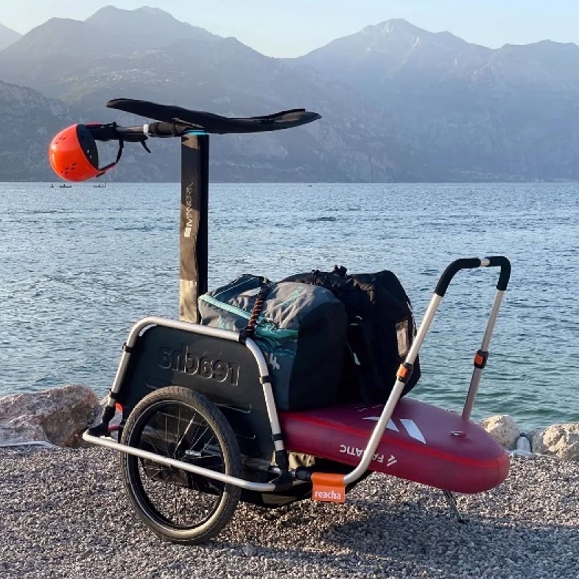 Reacha Bicycle trailer wingfoil wingfoiling bike transportation beach trailer bicycle trailer