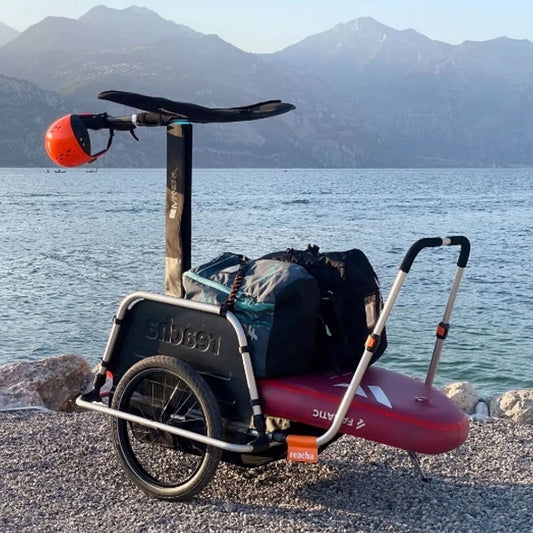 Reacha Bicycle trailer wingfoil wingfoiling bike transportation beach trailer bicycle trailer