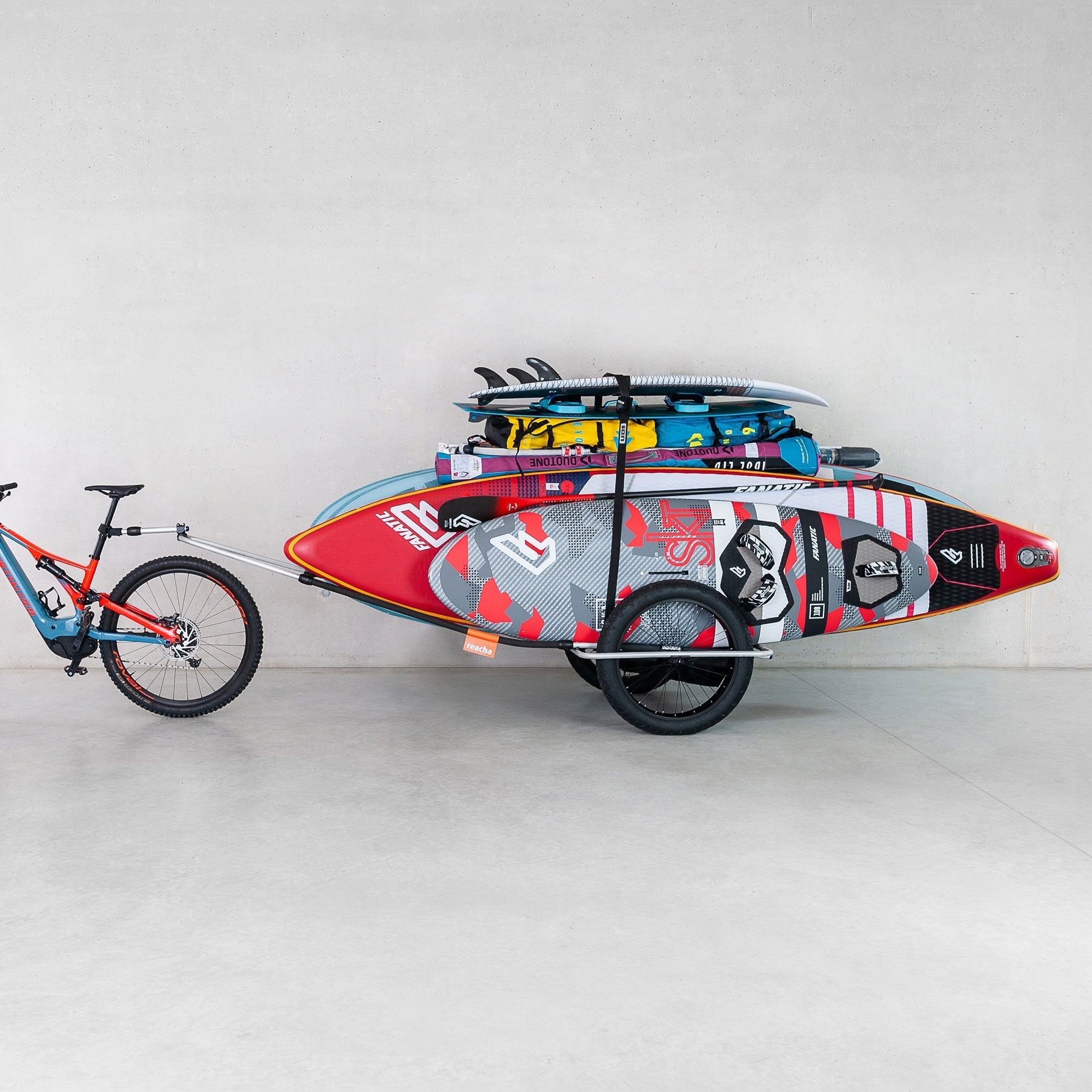 Reacha windsurfing wingfoil bike trailer trailer bike gear transportation bicycle trailer