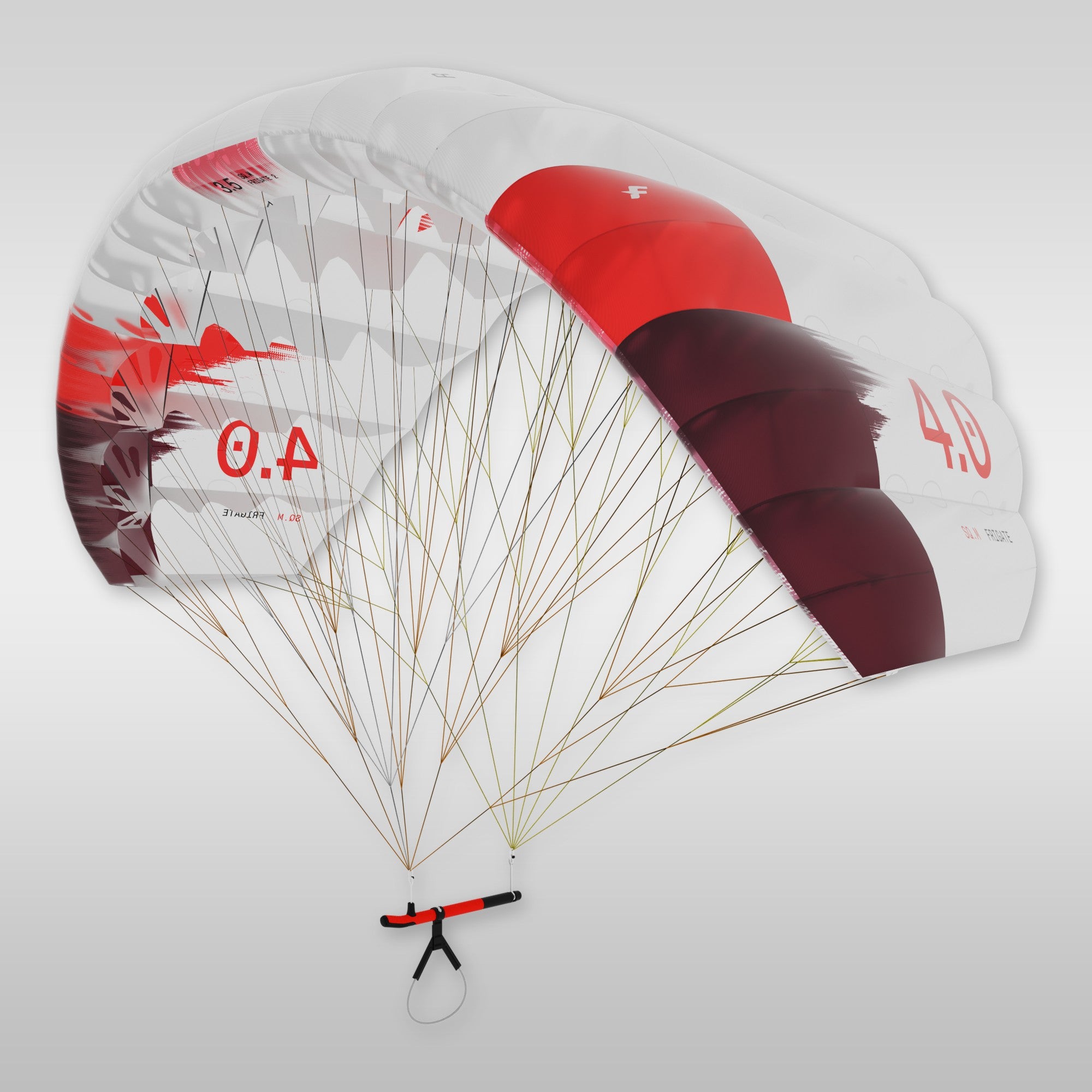 parawing wing for downwinding foiling