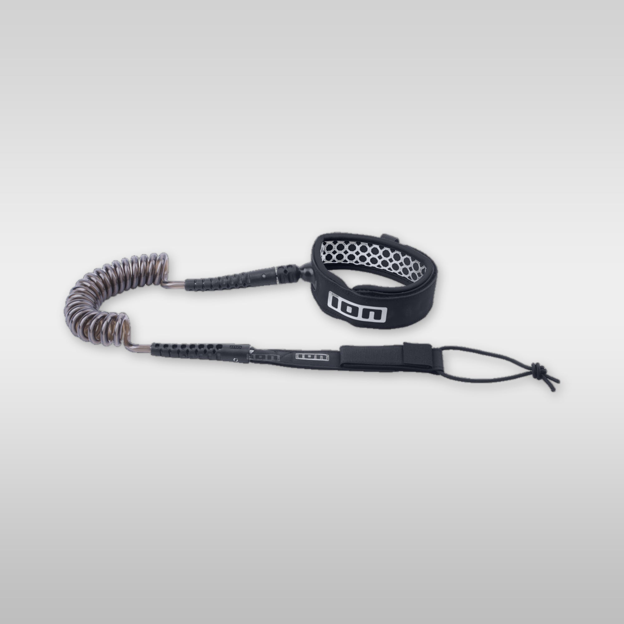 ion wing board leash core coiled knee