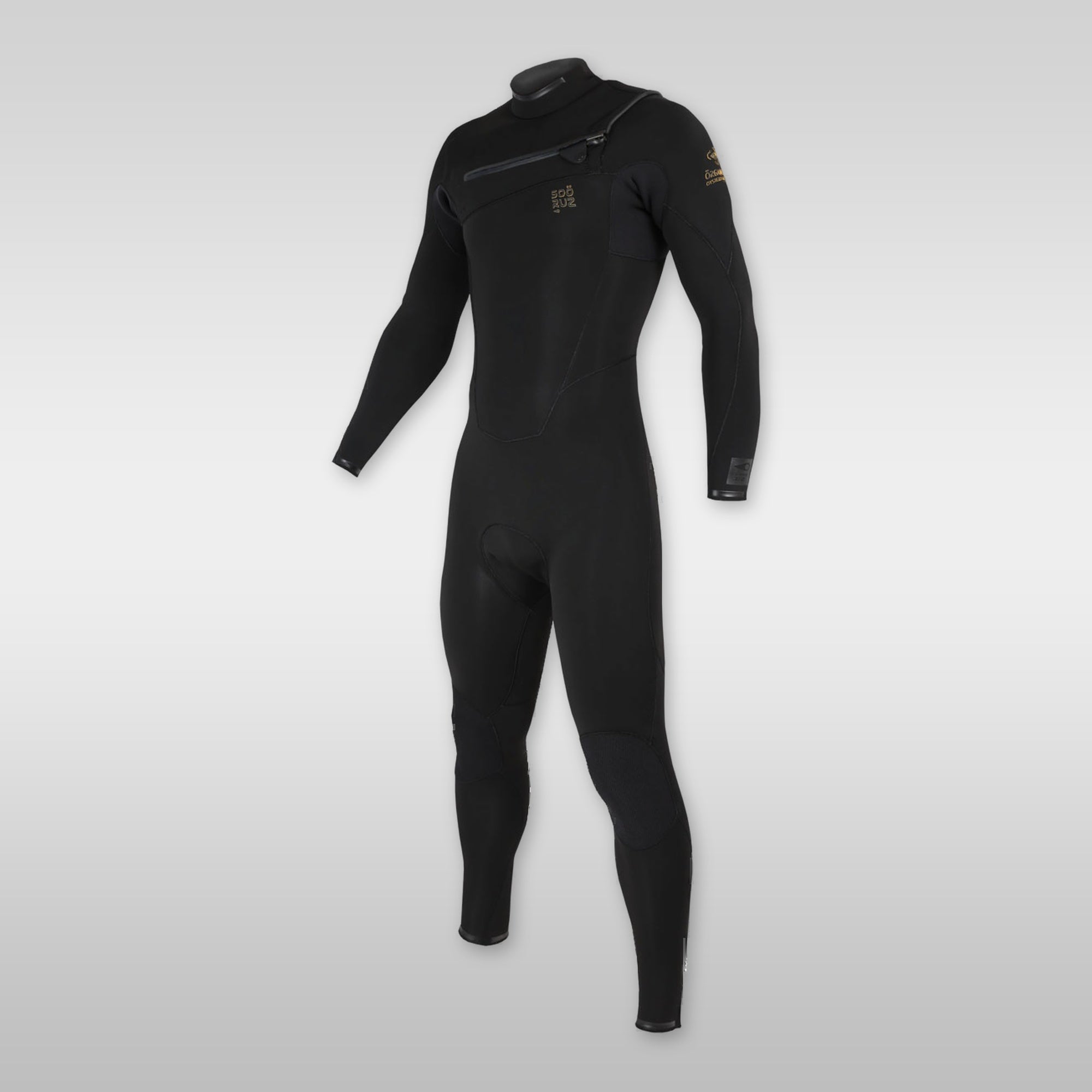 Soöruz Fighter Black 3/2 mm Chest-Zip Wetsuit for Men