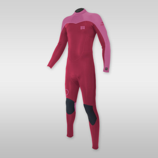 soöruz fly+ pink 4/3mm back-zip wetsuit for kids