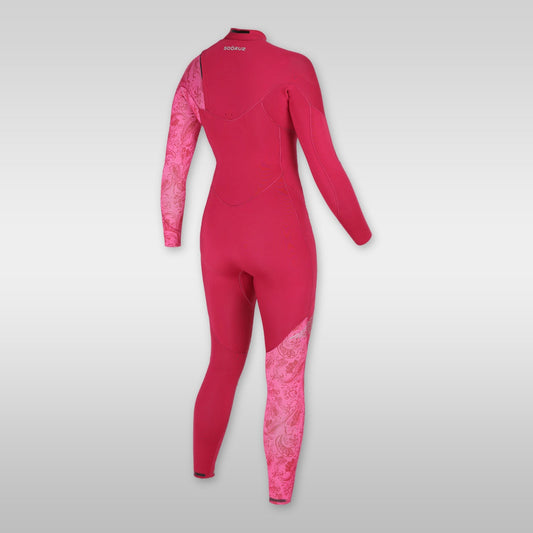 soöruz divine pink 4/3mm chestzip neoprenanzug damen
