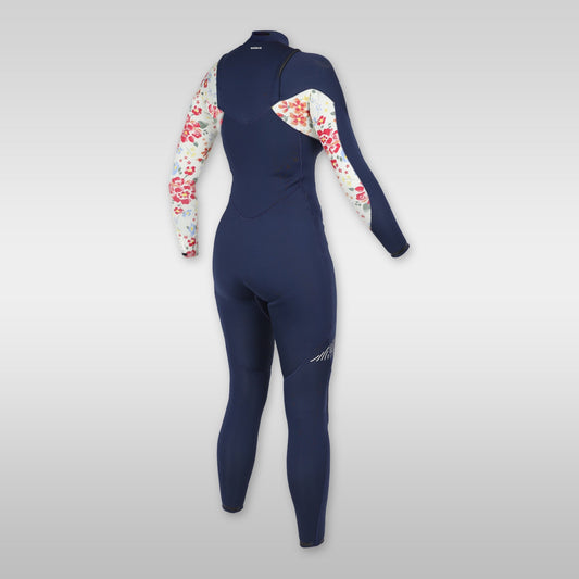 soöruz divine navy 4/3mm frontzip neoprenanzug damen