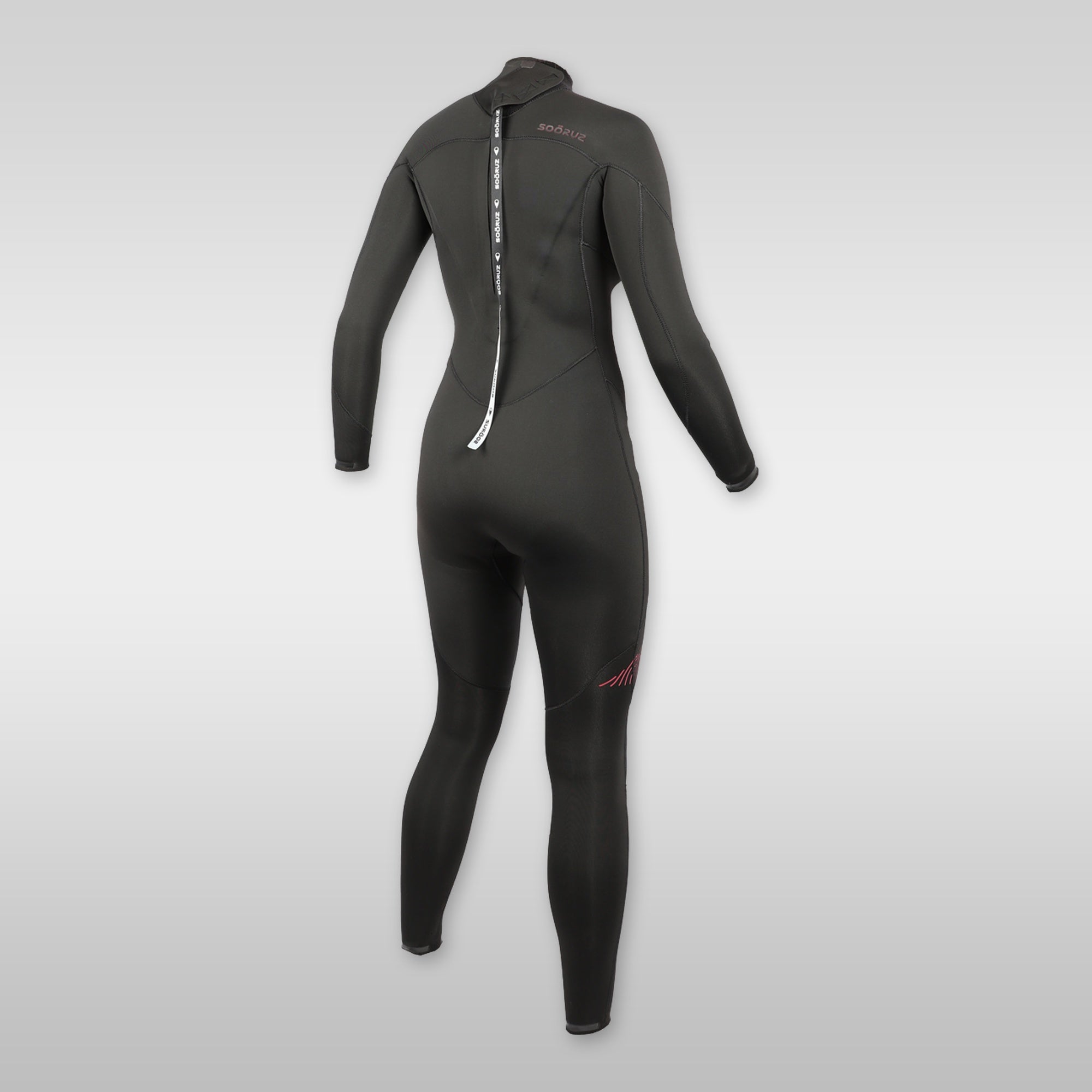 soöruz divine black 4/3mm back-zip wetsuit for women