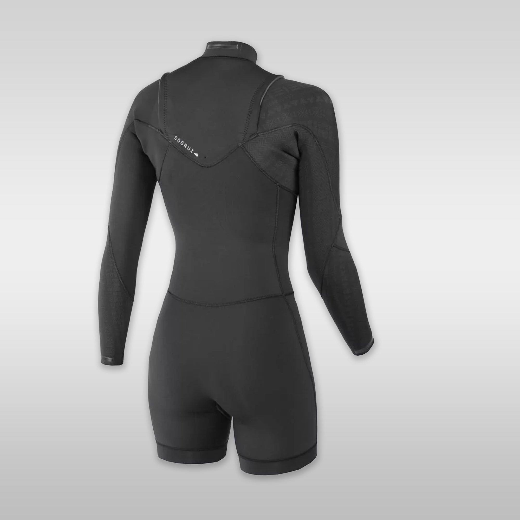 Surf shop windsurf shop Soöruz Neoprene Wetsuit Women DIVINE Shorty LS Front-Zip Black
