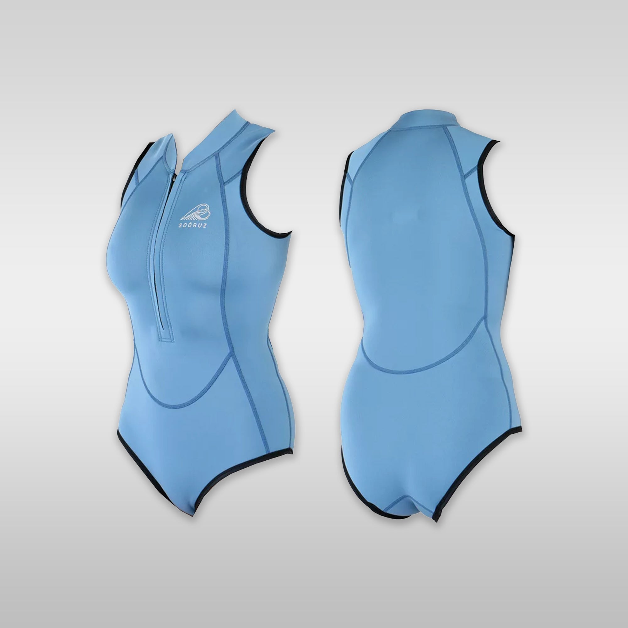 Surf shop windsurf shop Soöruz Neoprene Wetsuit Women Body Front-Zip Organic Oysterprene Blue