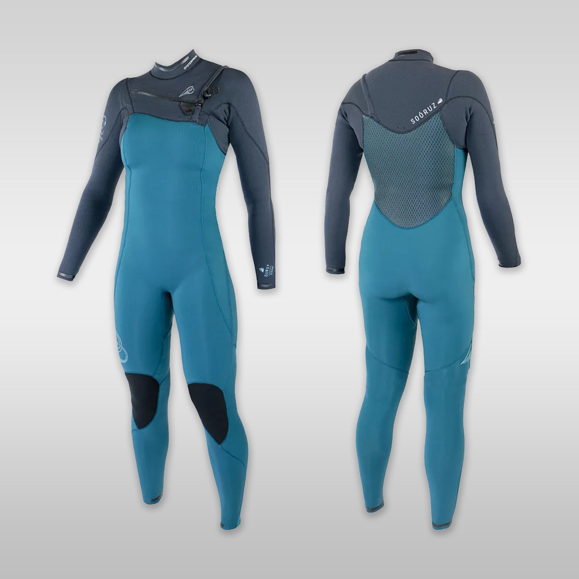 Surf shop windsurf shop Soöruz Neoprene Wetsuit Women Fullsuit GURU-PRO Front-Zip Organic Oysterprene Blue