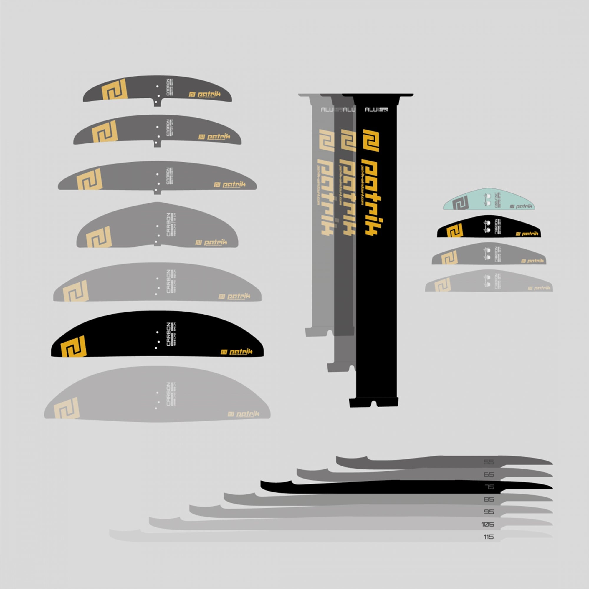 windsurf foiling windfoil wingfoil foil Patrik AIO Foil Set Cross