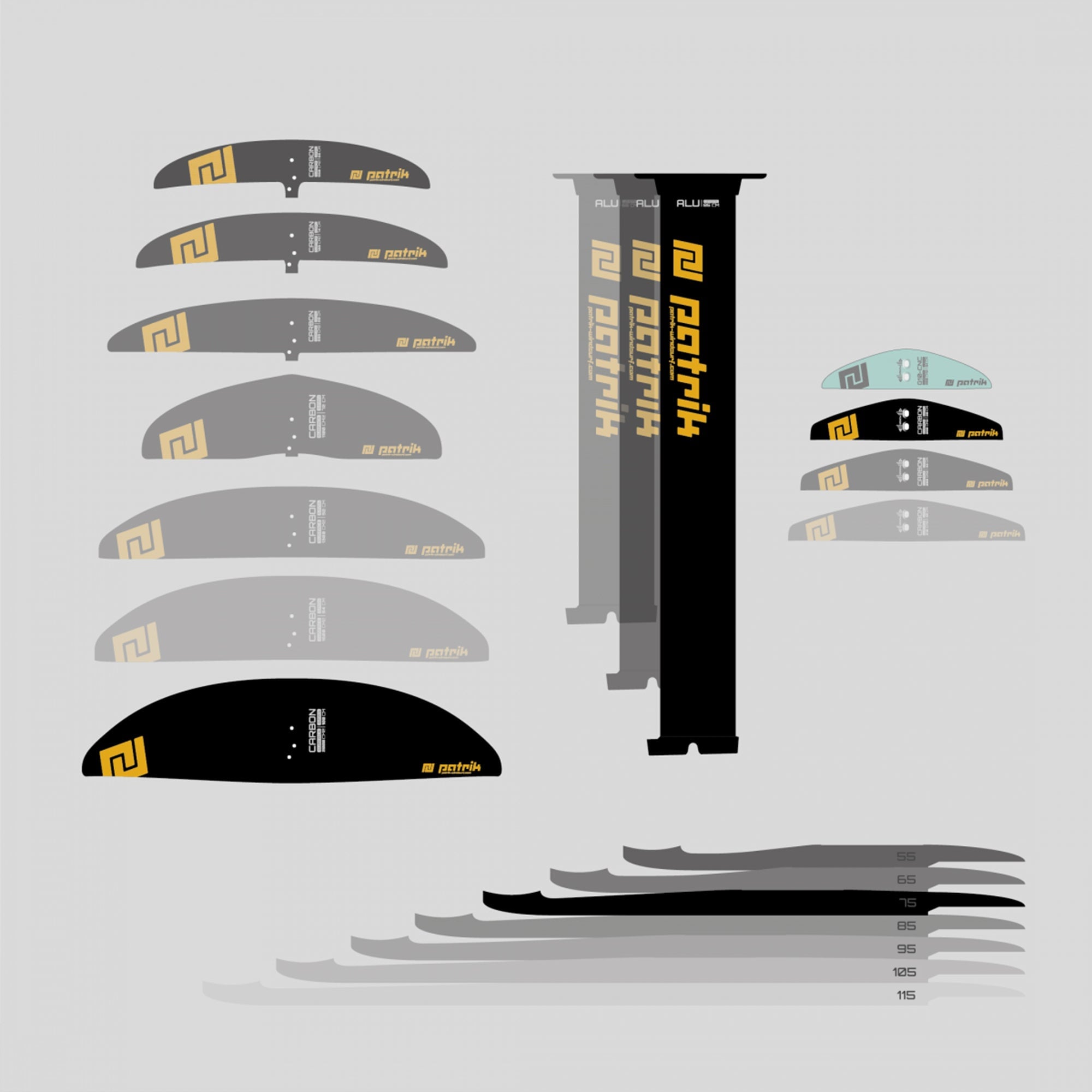 windsurf foiling windfoil wingfoil foil Patrik AIO Foil Set Cross