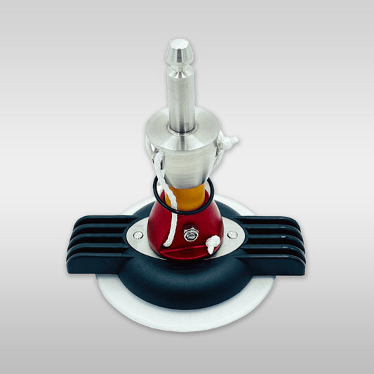 Streamlined windsurfing baseplate mast foot twist on EU pin